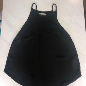 Black halter neck tank top